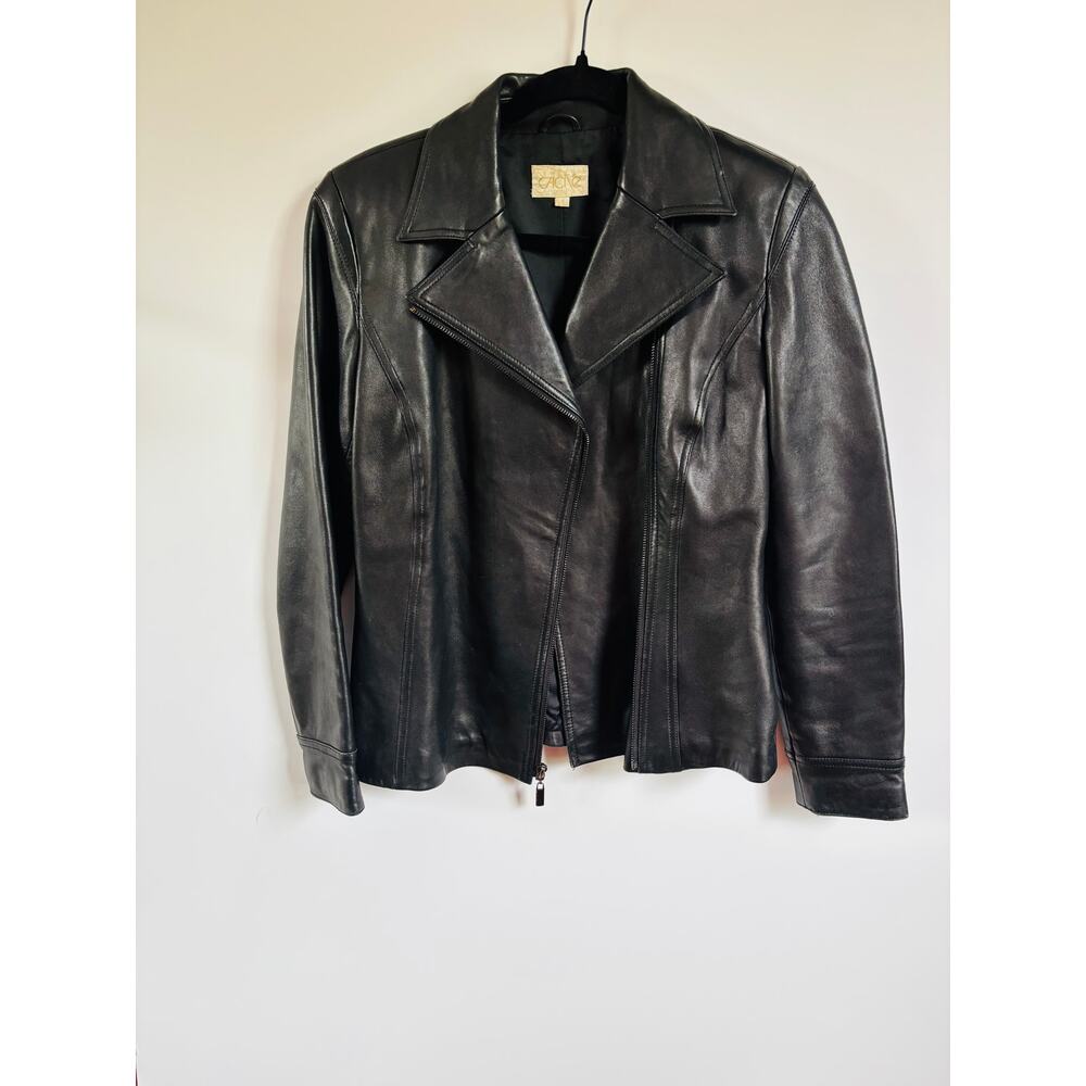 Vintage 90s Cache 100% Leather Buttery Soft Womens size‎ 4 Small